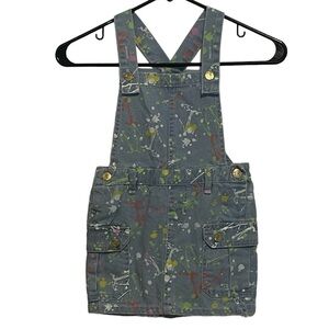 ChilliPop Denim Skirt Overall Paint Splatter Girl’s Size 4